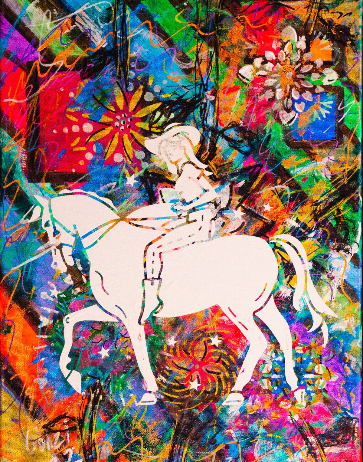 Caballo Blanco — painting by Gonz Veloz