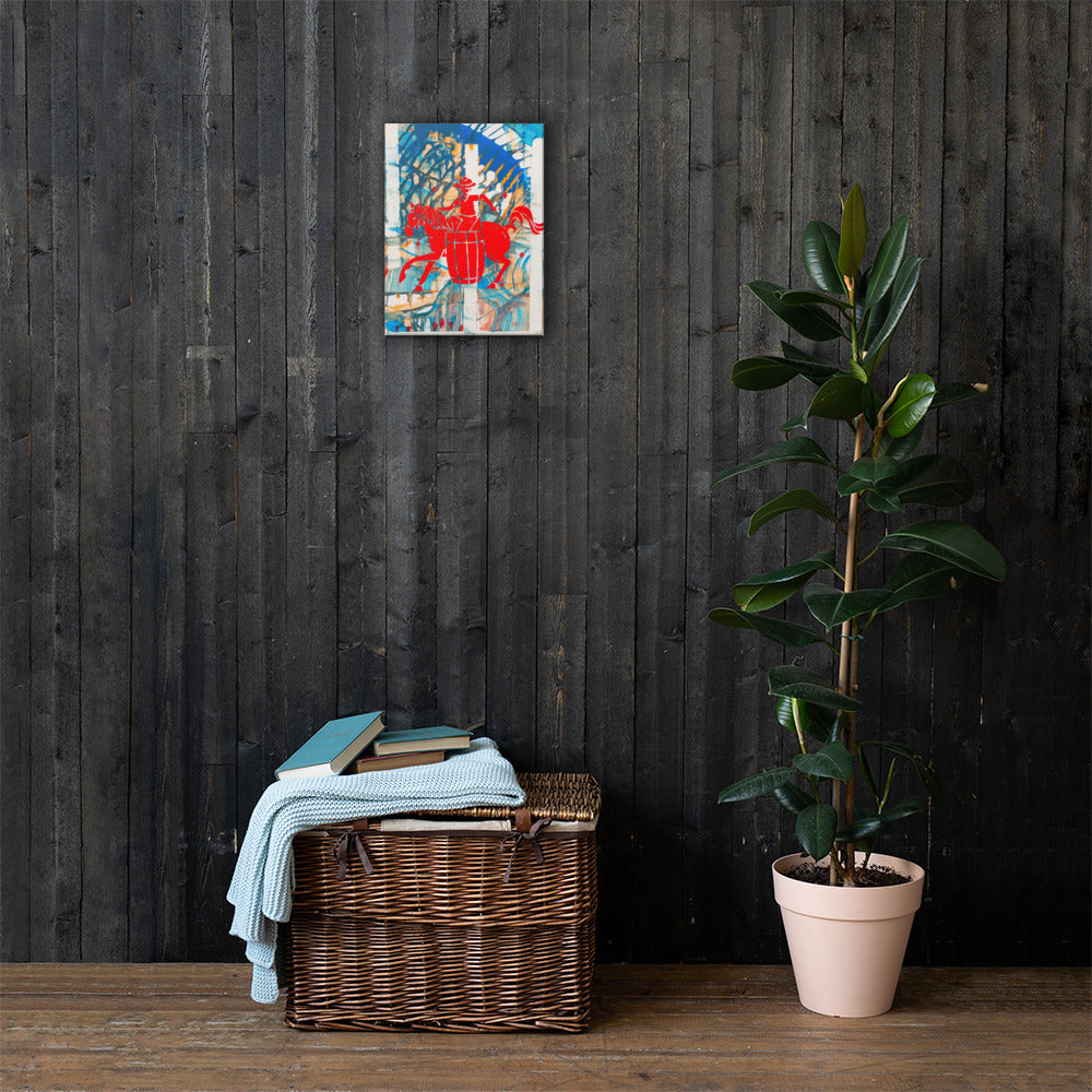 Jinete en la Ventana — canvas mockup