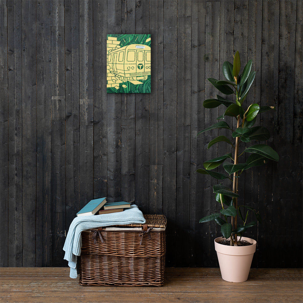 Green Line — canvas mockup