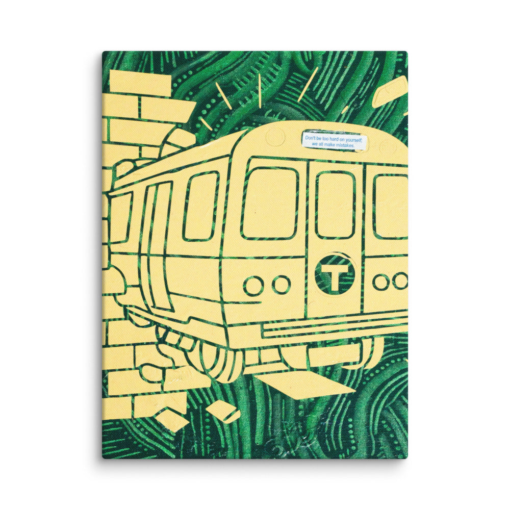 Green Line — canvas mockup