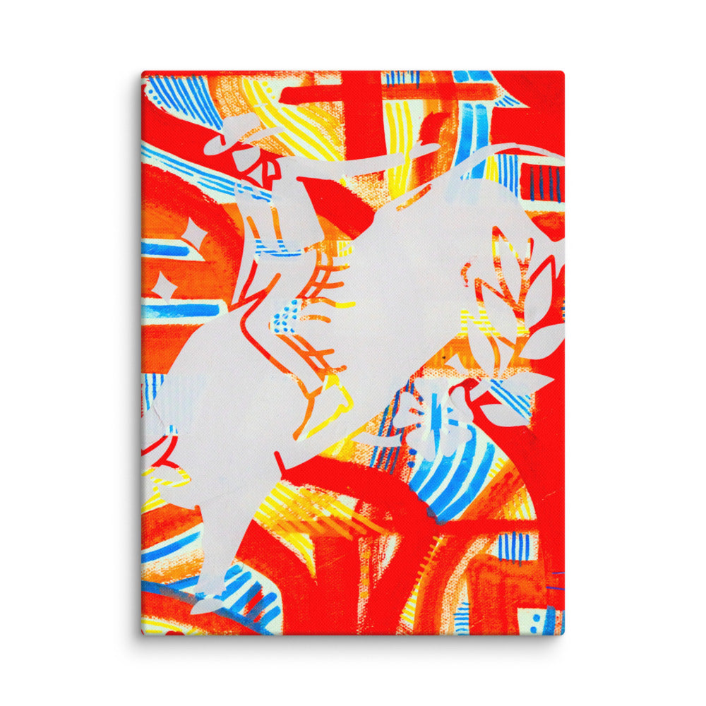The Bullrider — canvas mockup