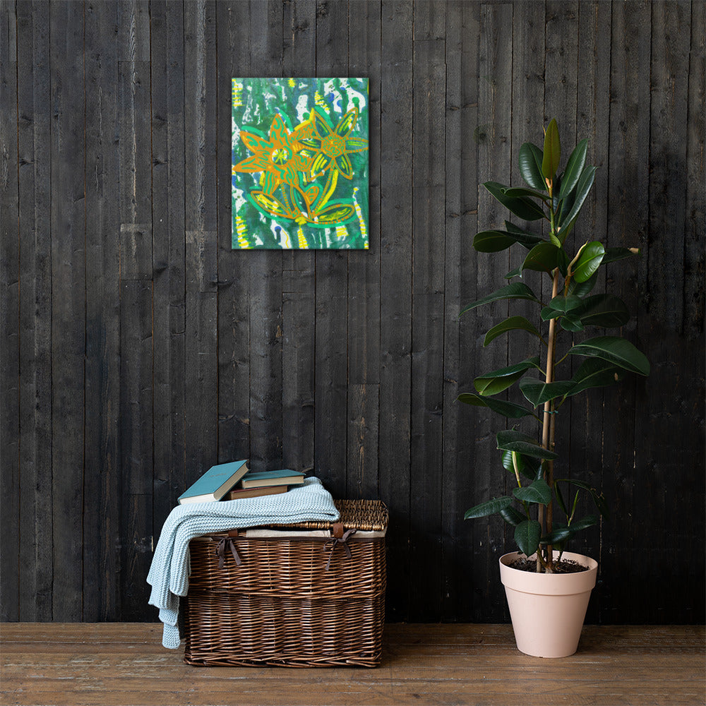 Flower Twins — canvas mockup