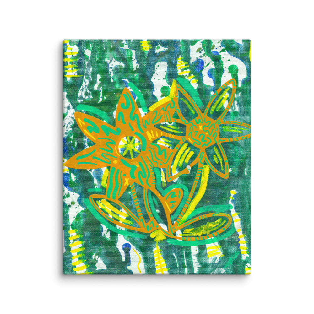 Flower Twins — canvas mockup