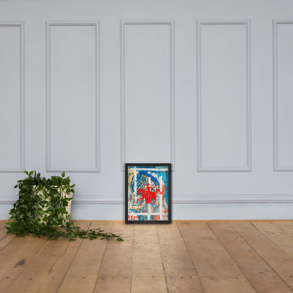 Jinete en la Ventana — framed poster mockup