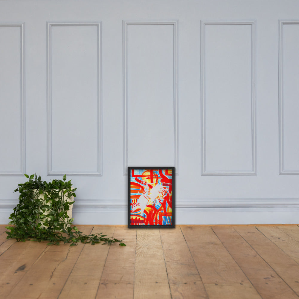 The Bullrider — framed poster mockup