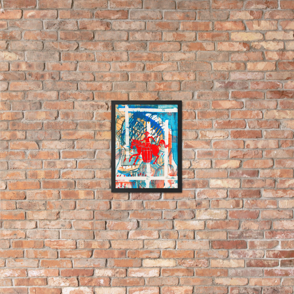 Jinete en la Ventana — framed poster mockup
