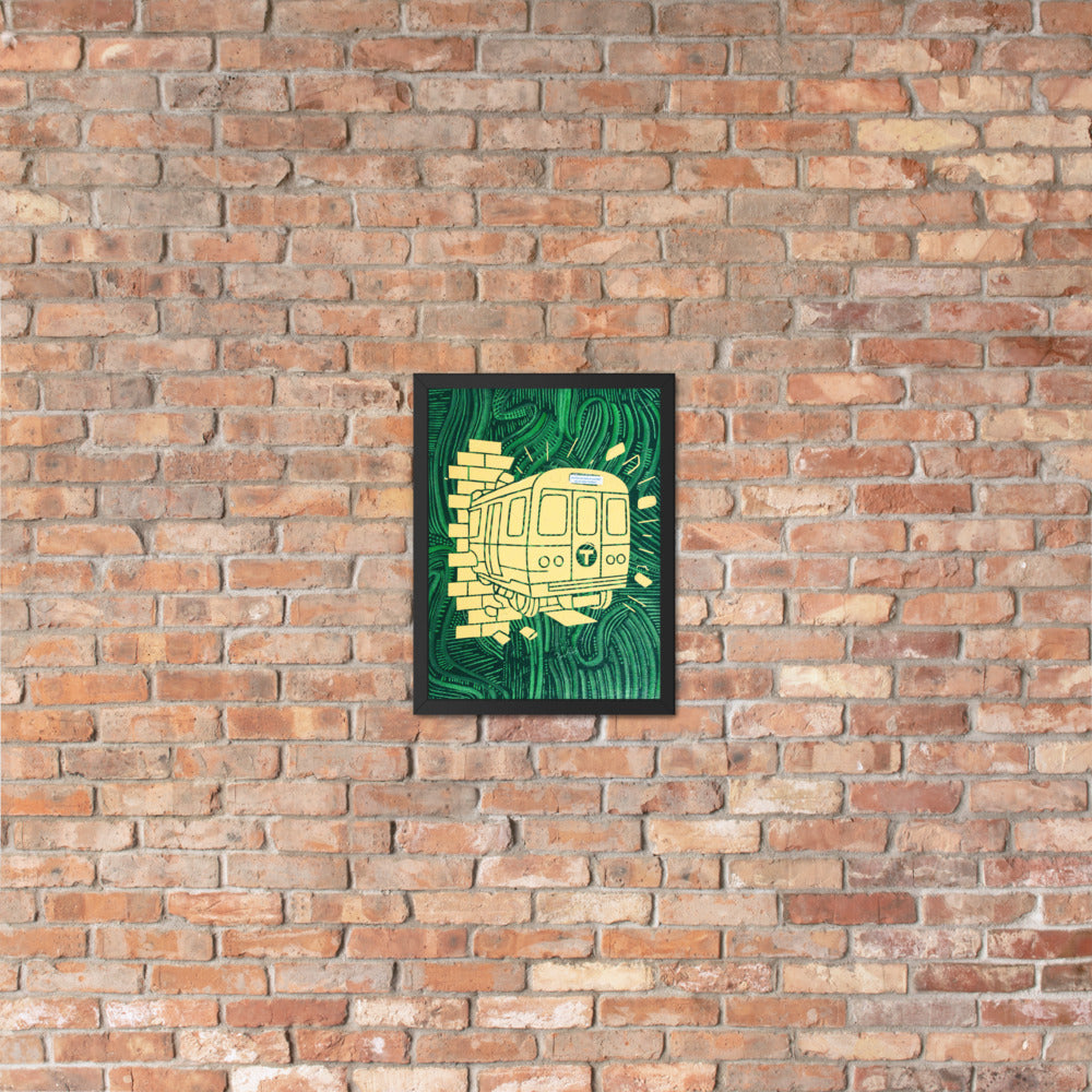Green Line — framed poster mockup
