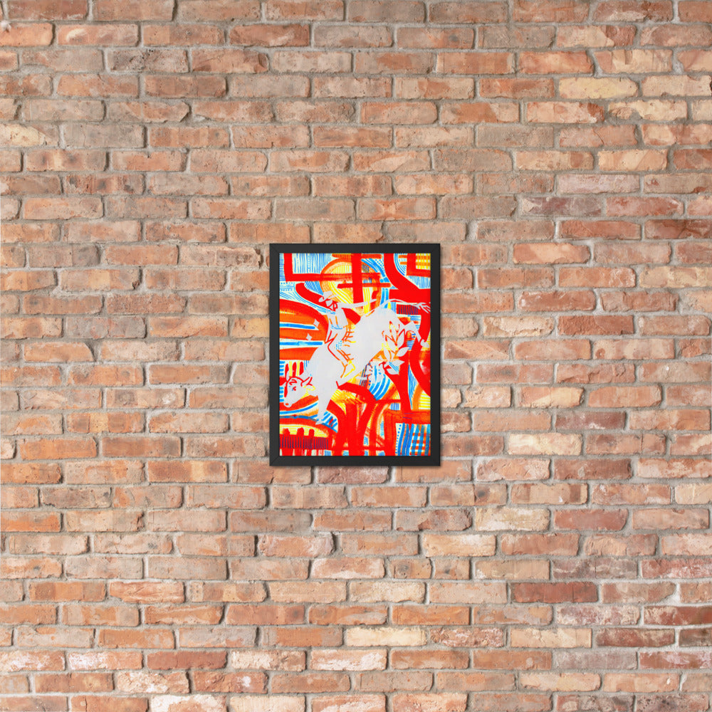 The Bullrider — framed poster mockup