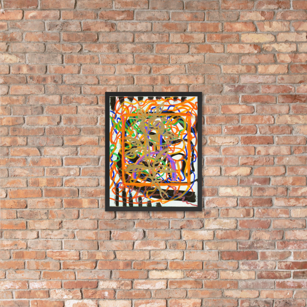 Gold Rose — framed poster mockup