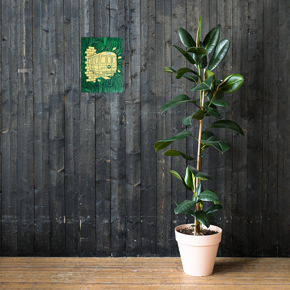 Green Line — poster mockup