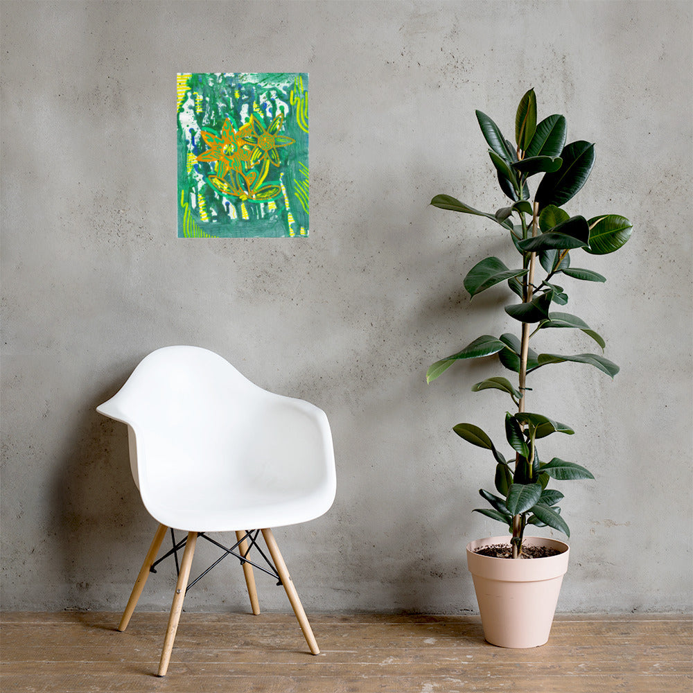 Flower Twins — poster mockup