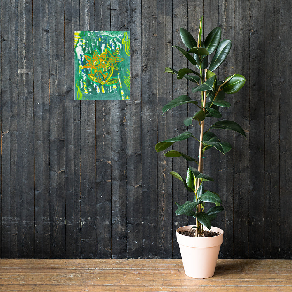 Flower Twins — poster mockup