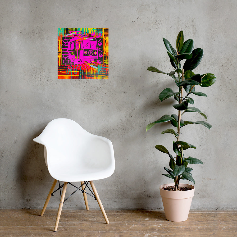 Pink Line — poster mockup
