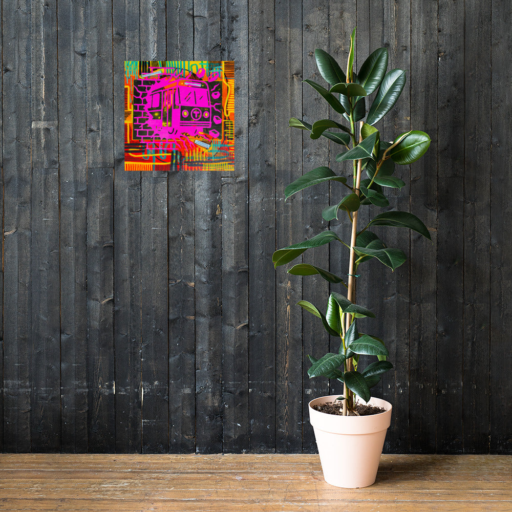 Pink Line — poster mockup