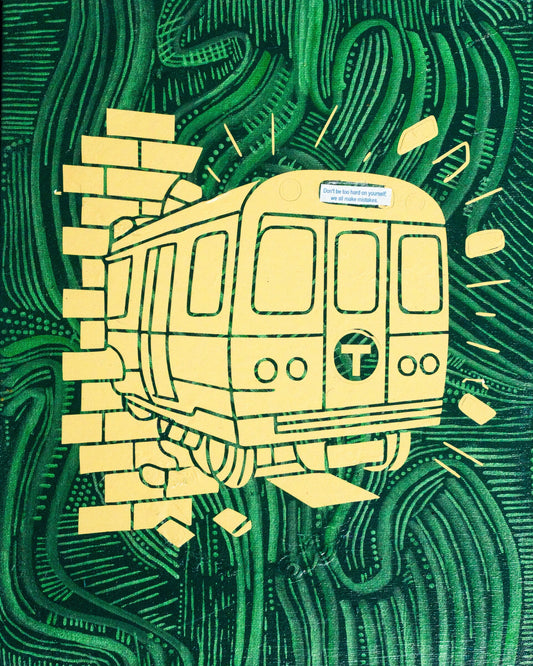 Green Line — painting by Gonz Veloz