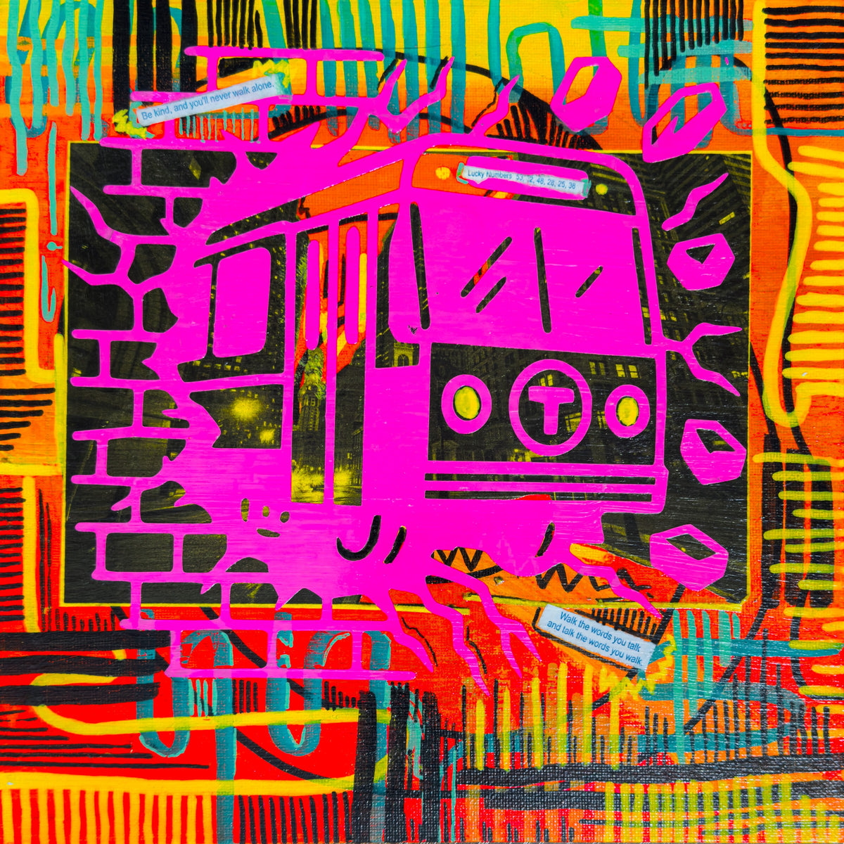 Pink Line — painting by Gonz Veloz